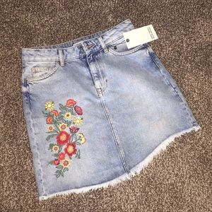 Zara basic denim skirt